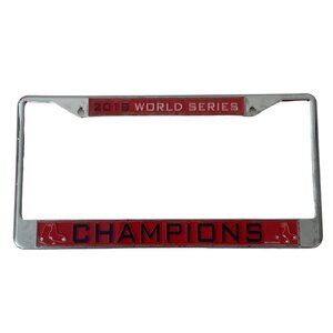Boston Red Sox 2018 World Series Bold Logo Design Laser license plate Chrome